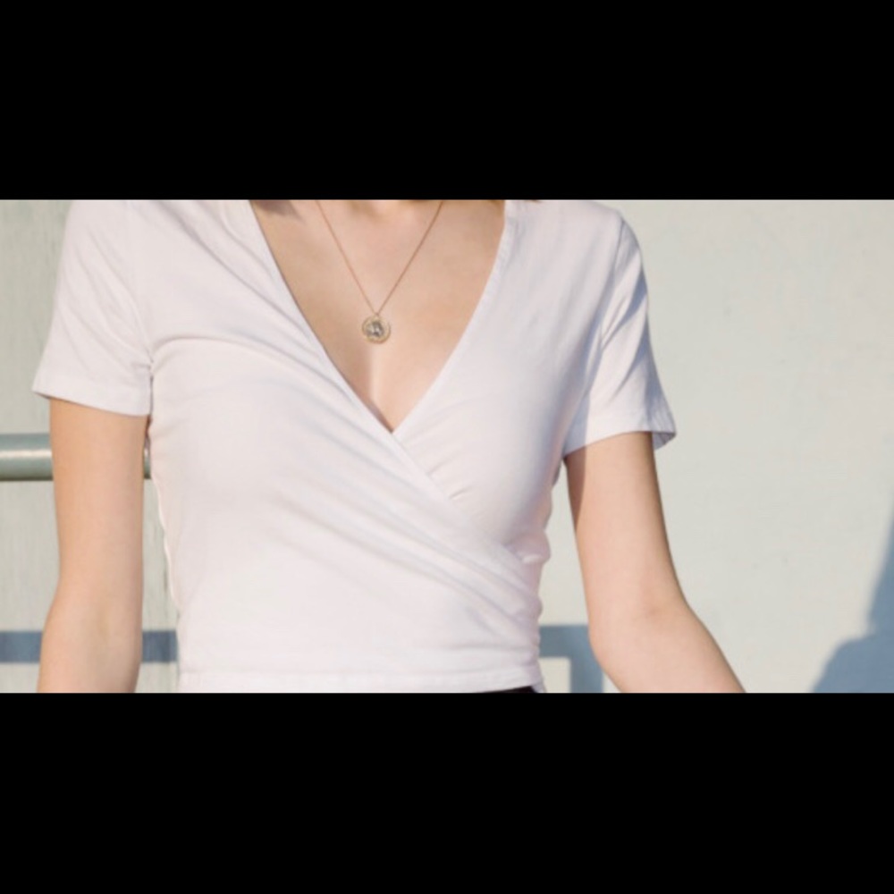 white brandy tie shirt